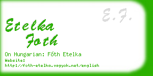 etelka foth business card